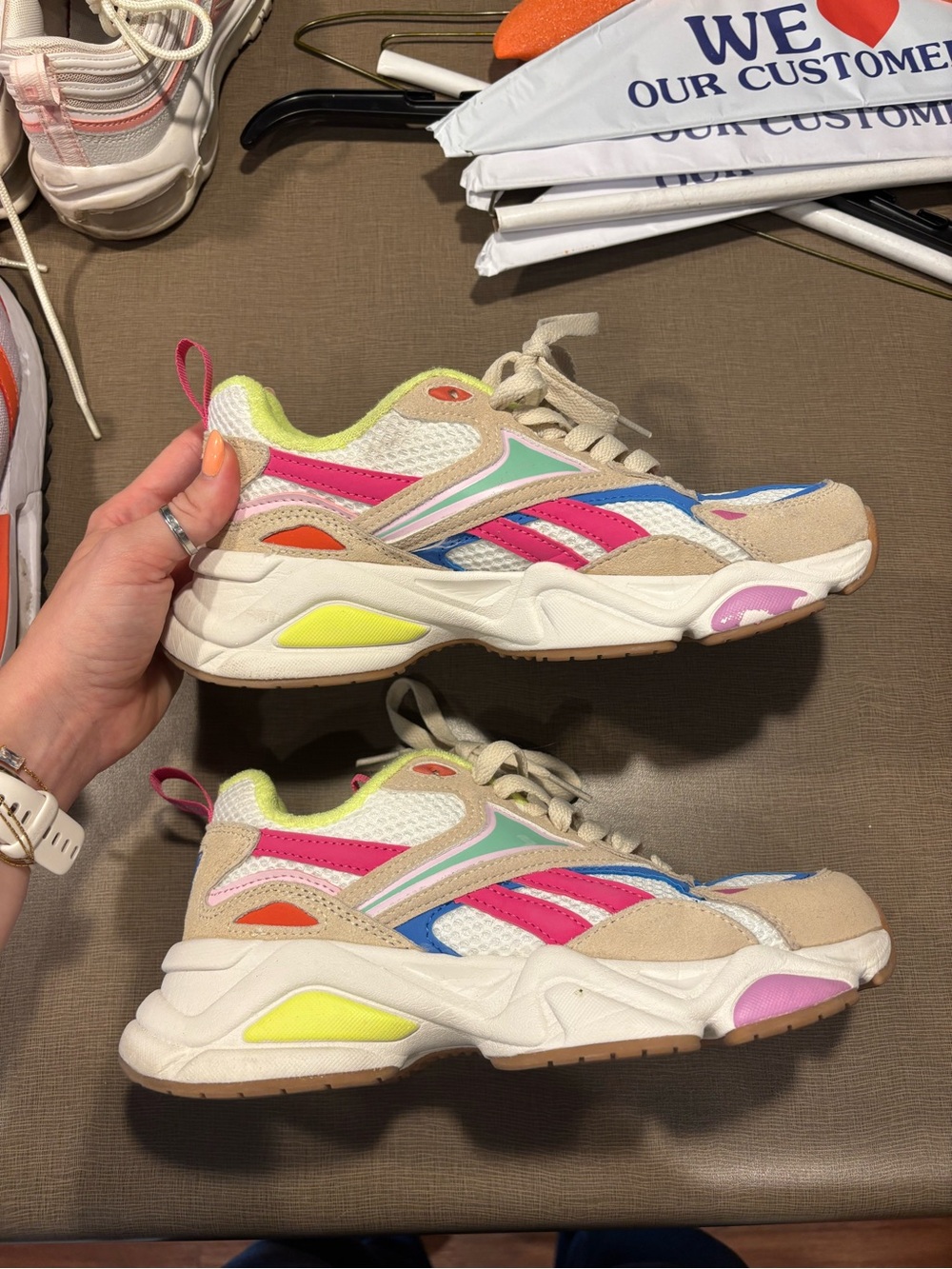 Reebok Women’s Multicolor Retro Runner Sneakers - Pink/Blue/Yellow